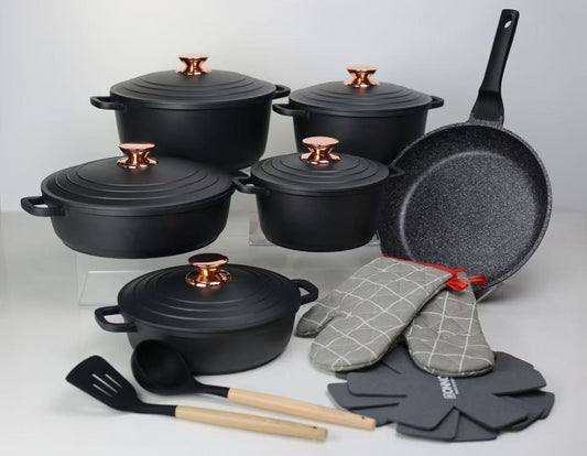 12pcs set pot black